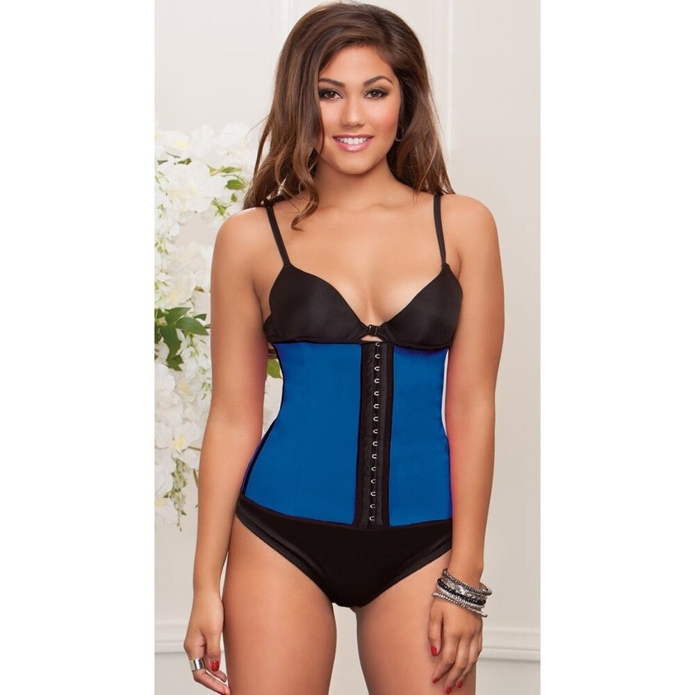 iCollection Three Stage Graduating Waist Trainer, Underbust Blue Size M